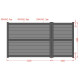 Cancello a battente asimmetrico in alluminio pronto per l'installazione 300x160cm HORACE - colore bianco - X-METAL