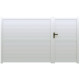 Cancello a battente asimmetrico in alluminio pronto per l'installazione 350x140cm HORACE - colore bianco - X-METAL