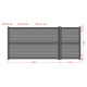 Cancello battente asimmetrico in alluminio pronto per l'installazione 350x160cm HORACE - colore bianco - X-METAL