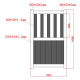 Cancelletto semi-traforato pronto per l'installazione in alluminio 100x160cm JOGAN - X-METAL