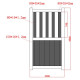 Cancelletto semi-traforato pronto per l'installazione in alluminio 100x180cm JOGAN - X-METAL