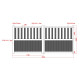 Cancello a battente semi-traforato pronto per l'installazione in alluminio 350x160cm JOGAN - X-METAL