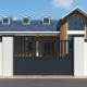 Cancello a battente semi-traforato pronto per l'installazione in alluminio 400x180cm JOGAN - X-METAL