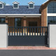 Cancello scorrevole semi-traforato pronto per l'installazione in alluminio 300x160cm JOGAN - X-METAL