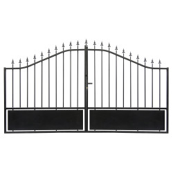 Cancello a battente in ferro semitraforato 400x173cm AURORE - X-METAL