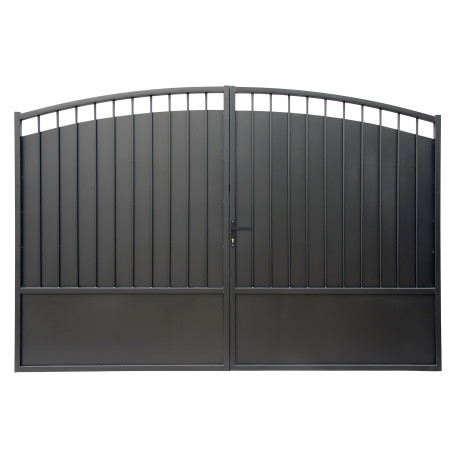 Cancello a battente in ferro pieno 400x200cm DOMELIS - X-METAL
