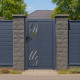 Cancello in alluminio pronto per l'installazione 100x160cm ARTY WAVE - X-METAL
