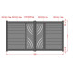 Cancello a battente in alluminio pronto per l'installazione 300x160cm ARTY WAVE - X-METAL