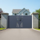 Cancello a battente in alluminio pronto per l'installazione 350x160cm ARTY WAVE - X-METAL