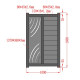 Cancello in alluminio pronto per l'installazione 100x160cm ARTY WAVE - X-METAL