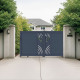 Cancello scorrevole in alluminio pronto per l'installazione 400x160cm ARTY WAVE - X-METAL