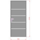 Porta d'ingresso in alluminio Lisandre 96x218cm - grigio antracite - apertura a spinta verso sinistra - X-METAL