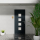 Porta d'ingresso in alluminio Nova 96x218cm - grigio antracite - apertura verso sinistra - X-METAL
