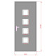 Porta d'ingresso in alluminio Nova 96x218cm - grigio antracite - apertura verso sinistra - X-METAL
