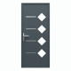 Porta d'ingresso in alluminio Axium 96x218cm - grigio antracite - apertura verso destra - X-METAL