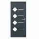 Porta d'ingresso in alluminio Axium 96x218cm - grigio antracite - apertura verso sinistra - X-METAL