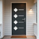 Porta d'ingresso in alluminio Axium 96x218cm - grigio antracite - apertura verso sinistra - X-METAL