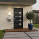 Porta d'ingresso in alluminio Axium 96x218cm - grigio antracite - apertura verso destra - X-METAL