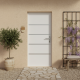 Porta d'ingresso in alluminio Lisandre 96x218cm - bianca - spinta sinistra - X-METAL