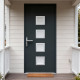 Porta d'ingresso in alluminio Nova 96x218cm - grigio antracite - apertura verso destra - X-METAL
