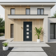 Porta d'ingresso in alluminio Nova 96x218cm - grigio antracite - apertura verso sinistra - X-METAL
