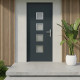 Porta d'ingresso in alluminio Nova 96x218cm - grigio antracite - apertura verso sinistra - X-METAL