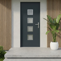 Porta d'ingresso in alluminio Nova 96x218cm - grigio antracite - apertura verso sinistra - X-METAL
