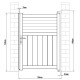 Cancello battente in alluminio AXIS VECTO 100x140cm - X-METAL