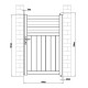 Cancelletto a battente in alluminio AXIS VECTO 100x158cm - X-METAL