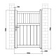 Cancelletto a battente in alluminio AXIS ALTO 100x140cm - X-METAL