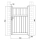Cancelletto a battente in alluminio AXIS ALTO 100x158cm - X-METAL