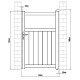 Cancelletto a battente in alluminio AXIS FILM 100x158cm - X-METAL