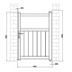 Cancelletto a battente in alluminio AXIS TIME 100x140cm - X-METAL