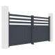 Cancello a battente in alluminio AXIS VECTO 300x140cm - X-METAL