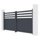 Cancello a battente in alluminio AXIS VECTO 300x140cm - X-METAL