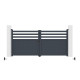 Cancello a battente in alluminio AXIS VECTO 300x140cm - X-METAL
