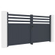 Cancello a battente in alluminio AXIS VECTO 300x158cm - X-METAL