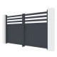 Cancello a battente in alluminio AXIS VECTO 300x158cm - X-METAL