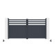 Cancello a battente in alluminio AXIS VECTO 300x158cm - X-METAL