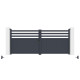 Cancello a battente in alluminio AXIS VECTO 340x140cm - X-METAL