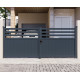 Cancello a battente in alluminio AXIS VECTO 340x140cm - X-METAL