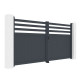 Cancello a battente in alluminio AXIS VECTO 340x158cm - X-METAL