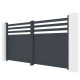 Cancello a battente in alluminio AXIS VECTO 340x158cm - X-METAL
