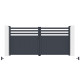 Cancello a battente in alluminio AXIS VECTO 340x158cm - X-METAL