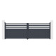 Cancello a battente in alluminio AXIS VECTO 400x140cm - X-METAL