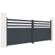 Cancello a battente in alluminio AXIS VECTO 400x140cm - X-METAL