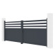Cancello a battente in alluminio AXIS VECTO 400x140cm - X-METAL