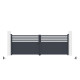 Cancello a battente in alluminio AXIS VECTO 400x140cm - X-METAL