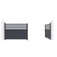 Cancello a battente in alluminio AXIS VECTO 400x140cm - X-METAL