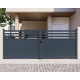 Cancello a battente in alluminio AXIS VECTO 400x158cm - X-METAL